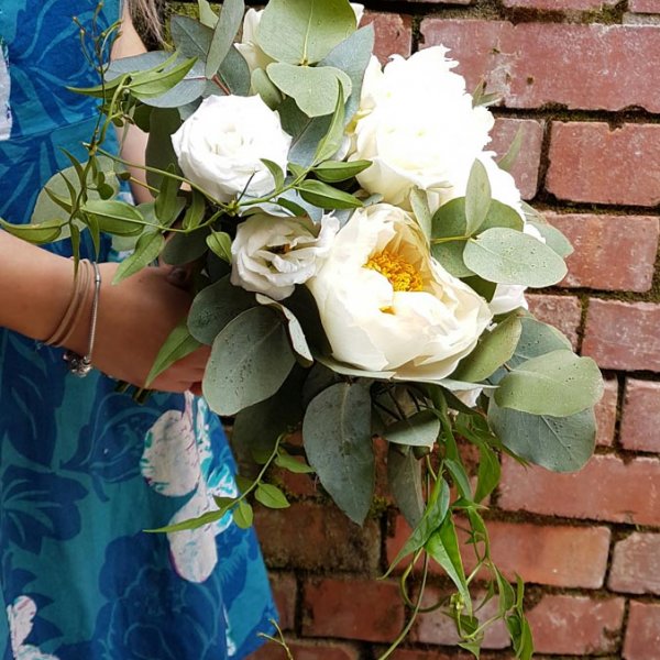 Peony wedding posy